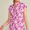 short sleeve | tops & tees-Soft Surroundings Twilight Luau Printed Tunic Global Paisley Neutral