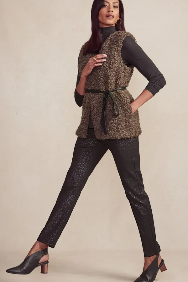 leggings | full length-Soft Surroundings Ultimate Denim Animal Straight Leg Jeans Metallic Animal