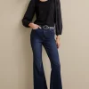 Everyday Styles | Wear Now Styles-Soft Surroundings Ultimate Denim Flare Jeans Tidal Blue Wash
