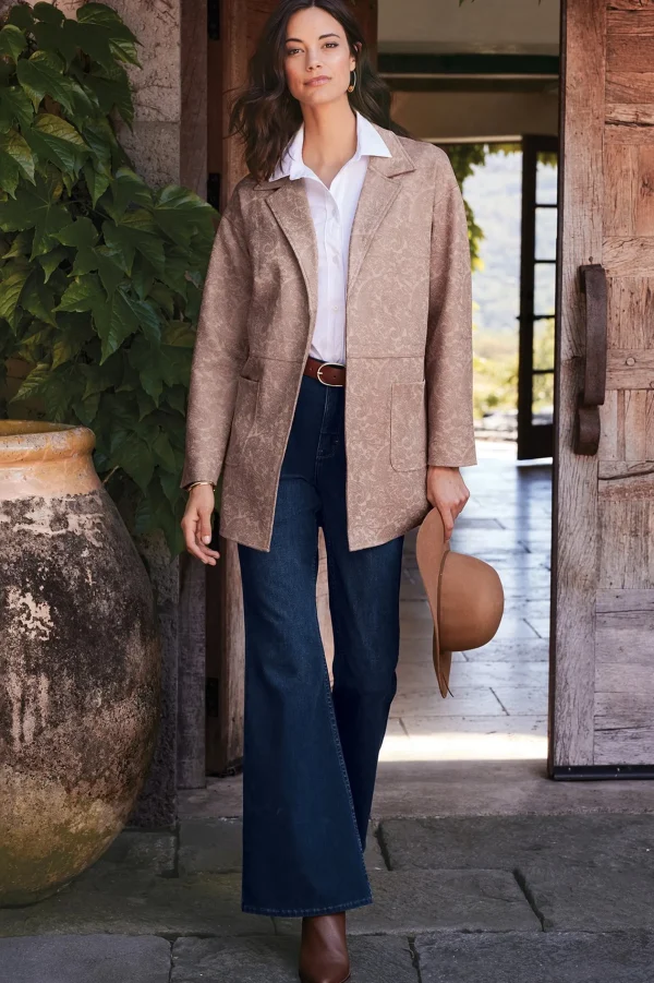 Everyday Styles | Wear Now Styles-Soft Surroundings Ultimate Denim Flare Jeans Tidal Blue Wash