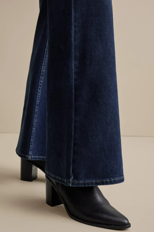 Everyday Styles | Wear Now Styles-Soft Surroundings Ultimate Denim Flare Jeans Tidal Blue Wash