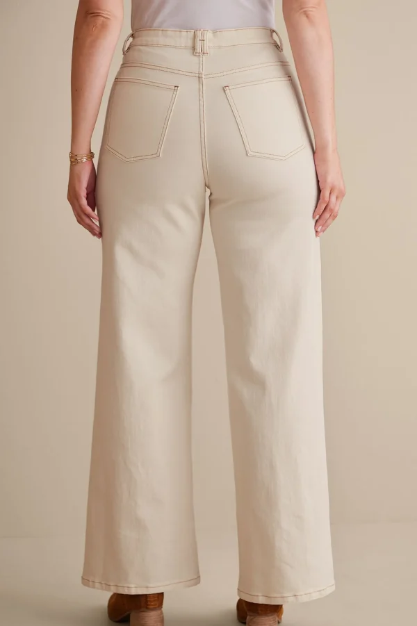 leggings | full length-Soft Surroundings Ultimate Denim High Rise Straight Jeans Natural Seed Denim