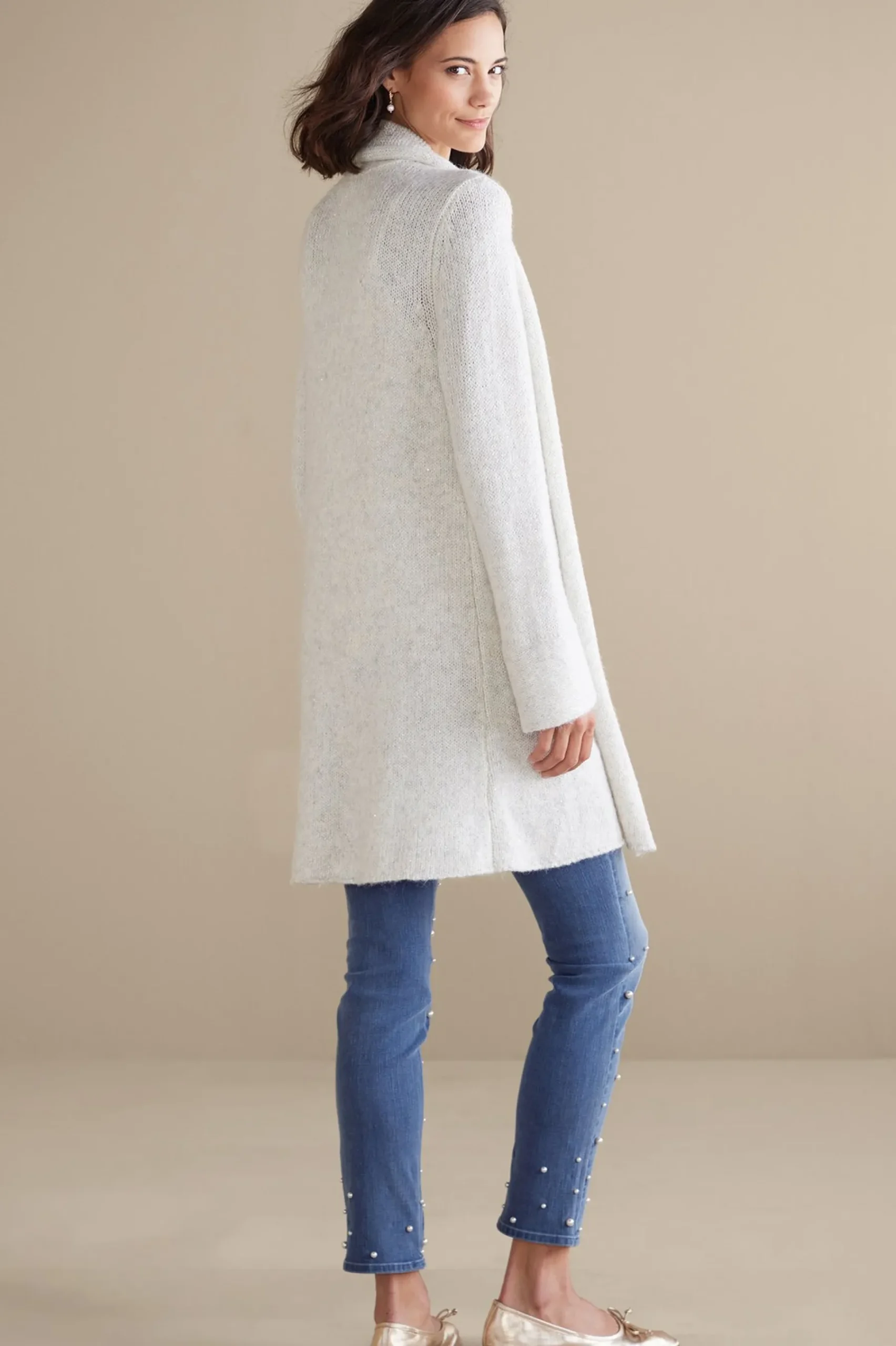 ultimate_denim_pearl_stra_5.webp Wear Now Styles | leggings-Soft Surroundings Ultimate Denim Pearl Straight Leg Jeans Icy Blue Wash