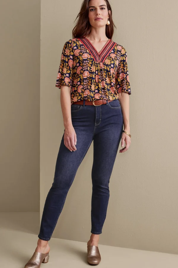 Everyday Styles | Wear Now Styles-Soft Surroundings Ultimate Denim Skinny Ankle Jeans Black