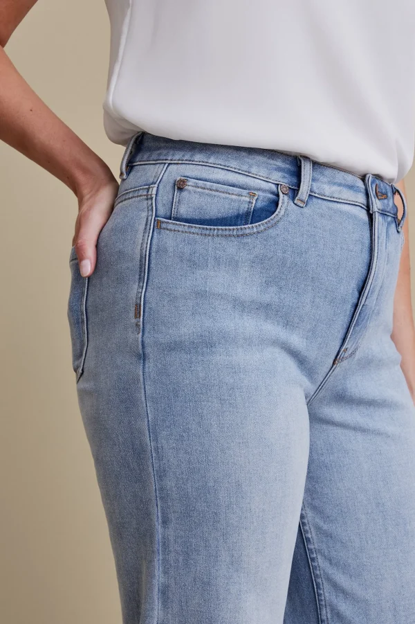 Everyday Styles | Wear Now Styles-Soft Surroundings Ultimate Denim Wide Leg Jeans Moonstone Wash