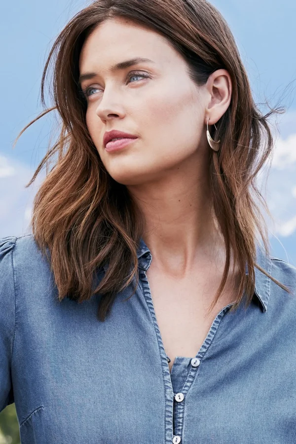 Earrings | earrings-Soft Surroundings Valeria Hanging Earring Silver