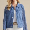 Feminine Flourish | Into The Blues-Soft Surroundings Varese Linen Blend Jacket Colony Blue