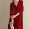 Feminine Flourish | EVelvet Styles-Soft Surroundings Velvet Hyannis Dress Red Dahlia