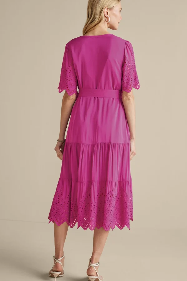Feminine Flourish | Vacation Shop-Soft Surroundings Verena Eyelet Midi Dress Deep Orchid