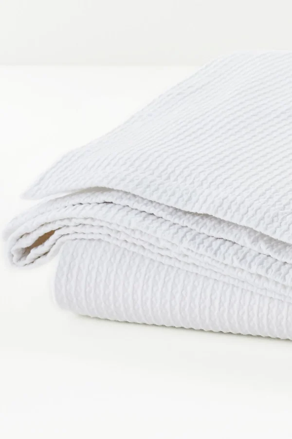 quilts, coverlets & duvet covers | blankets & throws-Soft Surroundings Waffle Matelassé Quilt White