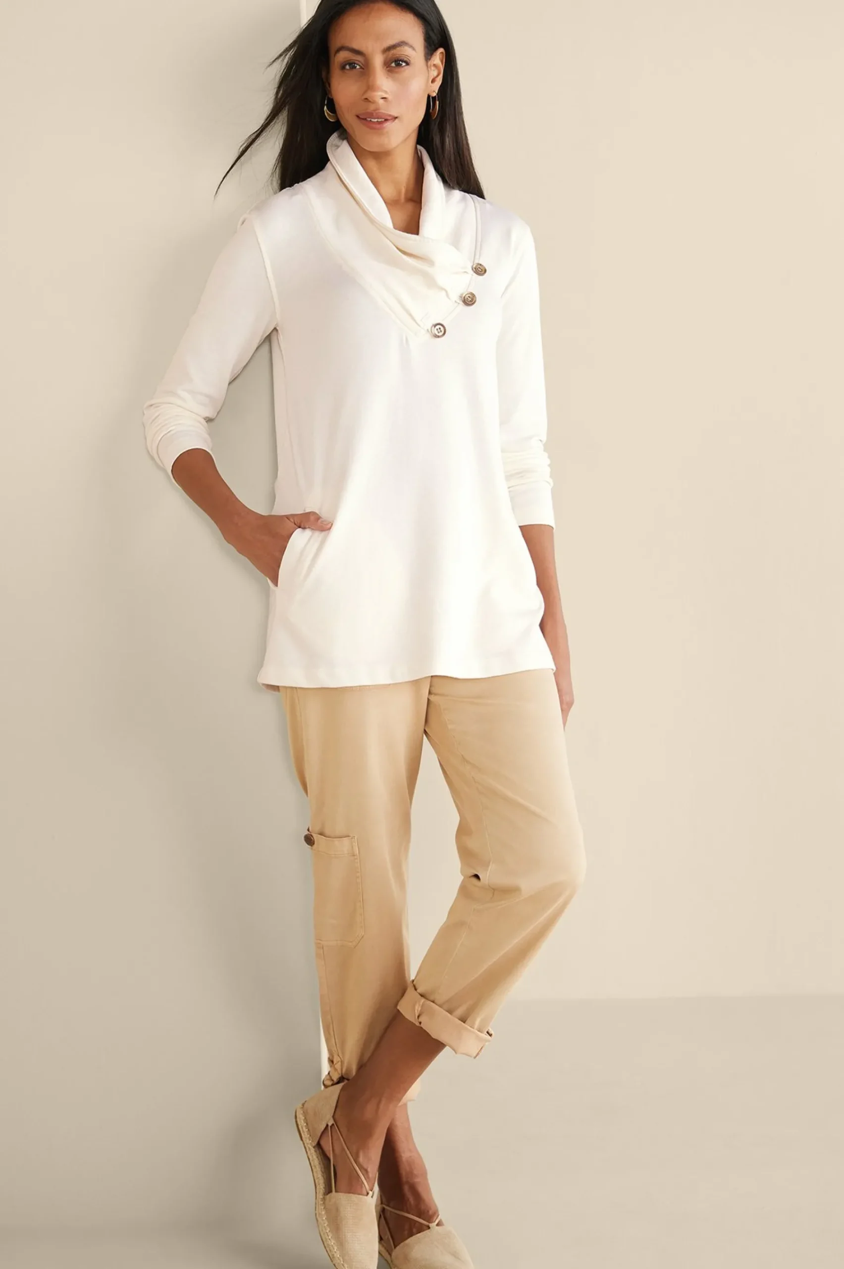 westminster_tunic_sweatsh_1.webp Wear Now Styles | long sleeve-Soft Surroundings Westminster Tunic Sweatshirt Black