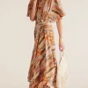 patterned | mid-length-Soft Surroundings Women Cyra Dress Painted Stripe