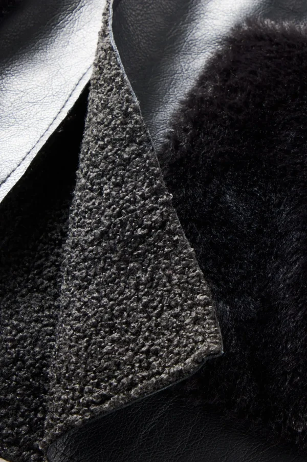 Jackets & Coats | vest-Soft Surroundings Zeva Faux Leather Shearling Vest Black