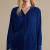 Into The Blues | Everyday Styles-Soft Surroundings Zia Velvet Shirt Sapphire
